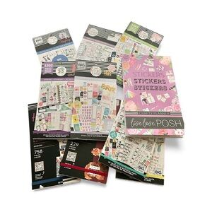 The Happy Planner and LiveLovePosh Sticker Book Lot 10 Books!